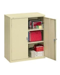 HON Brigade Storage Cabinet, 2 Adjustable Shelves, 41 3/4inH x 36inW x 18 1/4inD, Putty