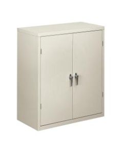 HON Brigade Storage Cabinet, 2 Adjustable Shelves, 41 3/4inH x 36inW x 18 1/4inD, Light Gray