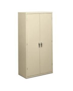 HON Brigade Storage Cabinet, Fully Assembled, 72in H x 36in W x 18 1/4inD, Putty