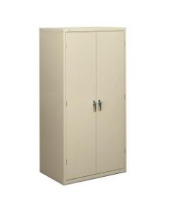 HON Brigade Storage Cabinet, 5 Adjustable Shelves, 72inH x 36inW x 24 1/4inD, Putty