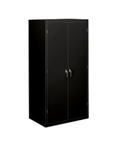 HON Brigade Storage Cabinet, 5 Adjustable Shelves, 72inH x 36inW x 24-1/4inD, Black