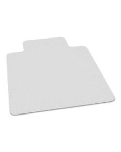 SKILCRAFT Biobased Chair Mat For High-Pile Carpets, 46in x 60in, 25in x 12in Lip, Clear (AbilityOne 7220-01-656-8317)