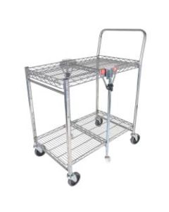 Bostitch Small Stow-Away Folding Cart, 39in x 19-1/2in x 31in, Chrome