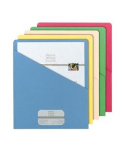 Smead Slash File Jackets Convenience Pack, 9 1/2in x 11 3/4in, Assorted Colors (No Color Choice), Pack Of 25
