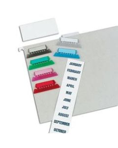 Pendaflex Hanging File Folder Plastic Tabs, Blue, Pack Of 25