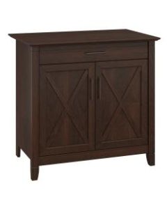 Bush Furniture Key West Secretary Desk with Keyboard Tray and Storage Cabinet, Bing Cherry, Standard Delivery