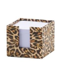 Nicole Miller Memo Cube, 3in x 3in, 600 Sheets, Leopard