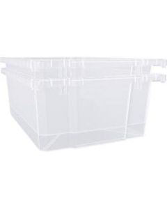 Lorell Plastic Storage Bin, Medium Size, Clear
