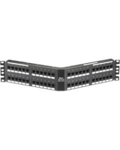 Panduit DP6A 10Gig DPA486X88TGY Angled Cat6a 48-Port Network Patch Panel - 48 x RJ-45 - 48 Port(s) - 48 x RJ-45 - 48 x RJ-11 - 2U High - Rack-mountable