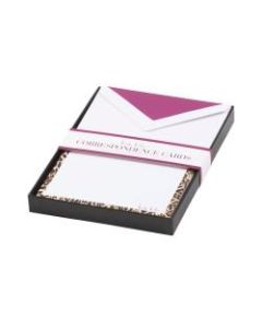 Nicole Miller Correspondence Cards, 8in x 6in, Leopard, Set Of 20