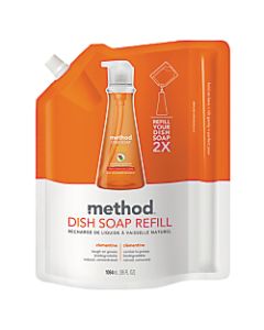 Method Dishwashing Soap Pump Refill Pouch, Clementine Scent, 36 Oz Bottle
