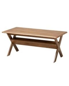 Baxton Studio Transitional Coffee Table, 17-9/16inH x 41inW x 20-7/8inD, Walnut Brown
