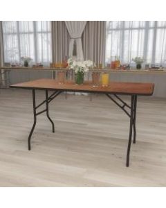 Flash Furniture Rectangular Folding Banquet Table, 30-1/4inH x 30inW x 60inD, Natural