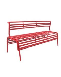 Safco CoGo Indoor/Outdoor Bench With Back, Red