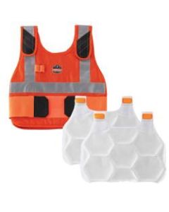 Ergodyne Chill-Its Phase Change Cooling Vest, Premium FR, Large/X-Large, Orange, 6215