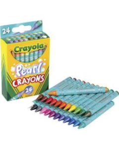 Crayola Pearl Crayons - 1.1in Length - Multi - 24 / Pack