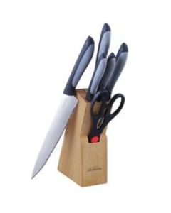 Sunbeam Durant 7-Piece Stainless-Steel Cutlery Set, Black/Gray