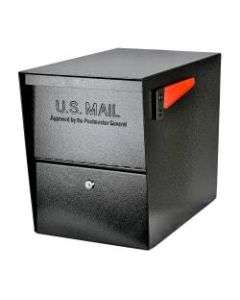 Mail Boss Package Master Locking Mailbox, 16 1/2inH x 12inW x 21 1/2inD, Black