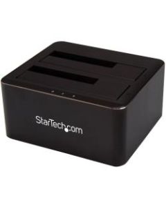 StarTech.com Dual Bay SATA HDD Docking Station for 2 x 2.5 / 3.5in SATA SSD / HDD - USB 3.0 - SATA Hard Drive Docking Station