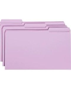 Smead Color File Folders, With Reinforced Tabs, Legal Size, 1/3 Cut, Lavender, Box Of 100