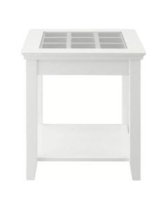 Linon Henry End Table, 21-11/16inH x 20inW x 20inD, White