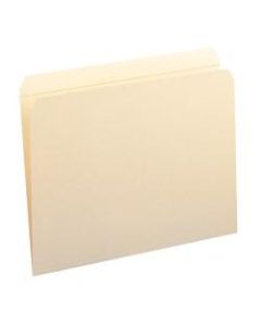 Smead Reinforced Tab Manila File Folders, Letter Size, Straight Cut, Box Of 100