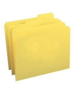 Smead Color File Folders, With Reinforced Tabs, Legal Size, 1/3 Cut, Yellow, Box Of 100