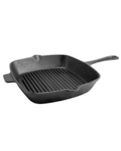 Gibson Home General Store Addlestone Pre-Seasoned Cast Iron Grill Pan, 10in, Black