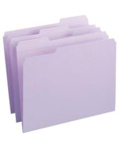 Smead Color File Folders, With Reinforced Tabs, Letter Size, 1/3 Cut, Lavender, Box Of 100