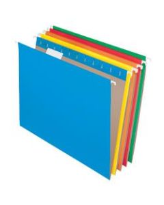 Office Depot Brand Hanging File Folders, Letter Size, 100% Recycled, Assorted Colors, Box Of 25