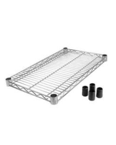 Winco Chrome-Plated Wire Shelf, 2inH x 24inW x 14inD, Silver