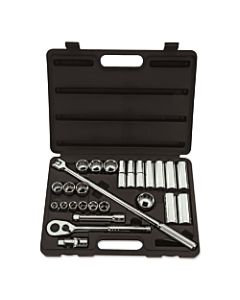 26 Piece Socket Sets, 1/2 in Drive, 6 Point, 12 Point