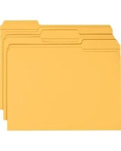 Smead 1/3-Cut 2-Ply Color File Folders, Letter Size, Goldenrod, Box Of 100