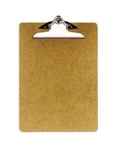 OIC 100% Recycled Hardboard Clipboard, Letter Size, 9in x 12 1/2in, Brown
