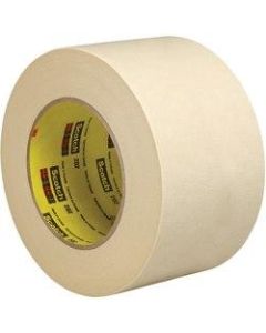 3M 202 Masking Tape, 3in Core, 3in x 180ft, Natural, Pack Of 12