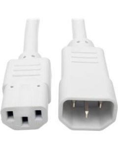 Tripp Lite 6ft Heavy Duty Power Extension Cord 15A 14 AWG C14 C13 White 6ft - For Computer, Scanner, Printer, Monitor, Power Supply, Workstation - 230 V AC Voltage Rating - 15 A Current Rating - White