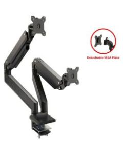 SIIG Dual Monitor Heavy-Duty Premium Aluminum Gas Spring Desk Mount - 17in to 35in , VESA 75x75, 100x100