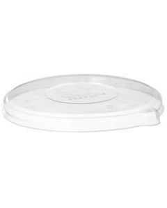 Eco-Products WorldView Sugarcane Bowl Lids, 40 Oz, 100% Recycled, White, Pack Of 400 Lids