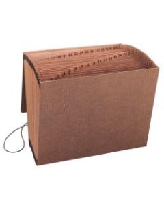 Smead TUFF Expanding File With Flap & Elastic Cord, 31 Pockets, 1-31, 12in x 10in Letter Size, 30% Recycled, Brown