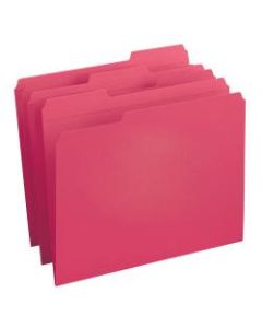Smead Color File Folders, With Reinforced Tabs, Legal Size, 1/3 Cut, Red, Box Of 100