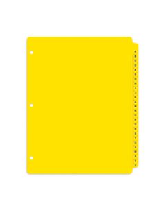 Avery A-Z Plastic Preprinted Divider Tabs, 9in x 11in, Yellow, Set Of 26