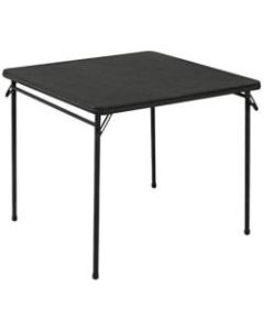 COSCO Bridgeport Essentials Square Folding Table, 29-3/8inH x 33-13/16inW x 33-13/16inD, Black