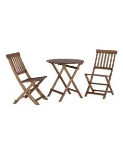 Linon 3-Piece Troy Catalan Cafe Set, Acorn