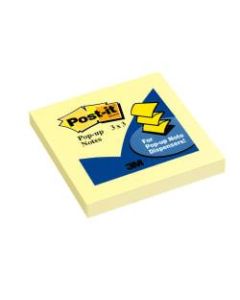 Post-it Notes Pop-Up Notes, 3in x 3in, Canary Yellow, 100 Sheets