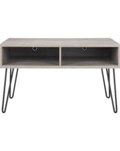 Ameriwood Home Owen Retro TV Stand For Flat-Screen TVs Up To 42in, Gunmetal Gray/Sonoma Oak