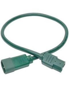 Tripp Lite 2ft Heavy Duty Power Extension Cord 15A 14 AWG C14 C15 Green 2ft - Power extension cable - IEC 60320 C14 to IEC 60320 C15 - 2 ft - green