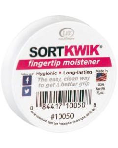 Lee Sortkwik Hygienic Fingertip Moistener, 50% Recycled, 3/8 Oz, Pink