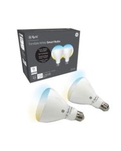 C by GE Tunable BR30 Smart LED Bulbs, 60 Watt, 7000 Kelvin, Pack Of 2 Bulbs