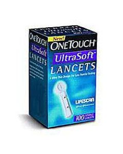 OneTouch UltraSoft Lancets, 28 Gauge, Box Of 100
