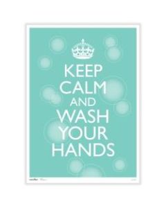 ComplyRight Hand Washing Poster, Keep Calm And Wash Your Hands, English, 14in x 10in